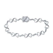 Load image into Gallery viewer, Eternal Love Sterling Silver Diamond Infinity Bracelet - Splendid Jewellery