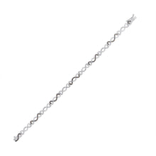 Load image into Gallery viewer, Eternal Noir Sterling Silver Infinity Bracelet with Black Diamonds - 1/4 Cttw - Splendid Jewellery