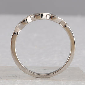 Eternal Radiance: 10kt White Gold Baguette Diamond Bridal Wedding Ring Band Set 1/5 Cttw - Alternate view 1 from Splendid Jewellery