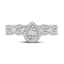 Load image into Gallery viewer, Eternal Radiance: 10kt White Gold Baguette Diamond Bridal Wedding Ring Band Set 1/5 Cttw - Splendid Jewellery