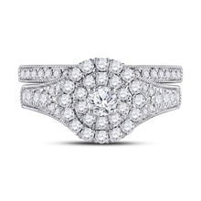 Load image into Gallery viewer, Eternal Radiance 10kt White Gold Round Diamond Bridal Wedding Ring Band Set 1 Cttw - Alternate view 4 from Splendid Jewellery