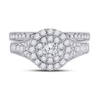 Eternal Radiance 10kt White Gold Round Diamond Bridal Wedding Ring Band Set 1 Cttw - Alternate view 4 from Splendid Jewellery