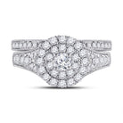 Eternal Radiance 10kt White Gold Round Diamond Bridal Wedding Ring Band Set 1 Cttw - Splendid Jewellery