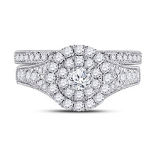 Load image into Gallery viewer, Eternal Radiance 10kt White Gold Round Diamond Bridal Wedding Ring Band Set 1 Cttw - Splendid Jewellery