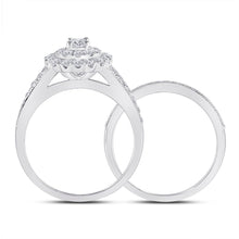 Load image into Gallery viewer, Eternal Radiance 10kt White Gold Round Diamond Bridal Wedding Ring Band Set 1 Cttw - Alternate view 2 from Splendid Jewellery