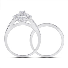 Load image into Gallery viewer, Eternal Radiance 10kt White Gold Round Diamond Bridal Wedding Ring Band Set 1 Cttw - Splendid Jewellery