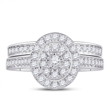 Load image into Gallery viewer, Eternal Radiance | 10kt White Gold Round Diamond Bridal Wedding Ring Band Set 1/2 Cttw - Alternate view 4 from Splendid Jewellery