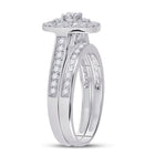 Eternal Radiance | 10kt White Gold Round Diamond Bridal Wedding Ring Band Set 1/2 Cttw - Alternate view 3 from Splendid Jewellery