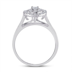 Eternal Radiance | 10kt White Gold Round Diamond Bridal Wedding Ring Band Set 1/2 Cttw - Splendid Jewellery