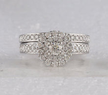 Load image into Gallery viewer, Eternal Radiance 10kt White Gold Round Diamond Bridal Wedding Ring Band Set - Alternate view 4 from Splendid Jewellery