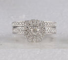 Eternal Radiance 10kt White Gold Round Diamond Bridal Wedding Ring Band Set - Splendid Jewellery