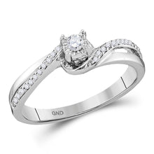 Load image into Gallery viewer, Eternal Radiance 10kt White Gold Round Diamond Solitaire Bridal Wedding Engagement Ring Top View from Splendid Jewellery