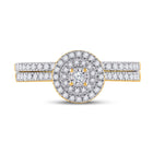 Eternal Radiance 10kt Yellow Gold Diamond Wedding Ring Band Set product Top View from Splendid Jewellery