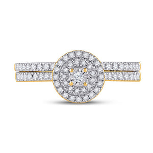 Eternal Radiance 10kt Yellow Gold Diamond Wedding Ring Band Set - Splendid Jewellery