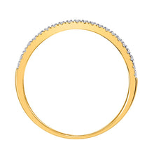 Load image into Gallery viewer, Eternal Radiance 10kt Yellow Gold Diamond Wedding Ring Band Set product  Top View from Splendid Jewellery