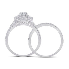 Load image into Gallery viewer, Eternal Radiance 14kt White Gold Diamond Bridal Wedding Ring Band Set - Side View