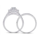 Eternal Radiance 14kt White Gold Diamond Bridal Wedding Ring Band Set - Splendid Jewellery