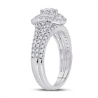 Eternal Radiance 14kt White Gold Diamond Bridal Wedding Ring Band Set - Second Side View