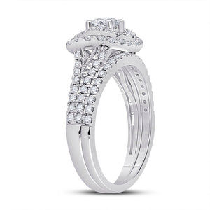 Eternal Radiance 14kt White Gold Diamond Bridal Wedding Ring Band Set - Splendid Jewellery