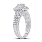 Eternal Radiance 14kt White Gold Diamond Bridal Wedding Ring Band Set - Splendid Jewellery