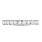 Eternal Radiance 14kt White Gold Diamond Eternity Wedding Band - Front View