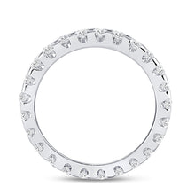 Load image into Gallery viewer, Eternal Radiance 14kt White Gold Diamond Eternity Wedding Band - Side View