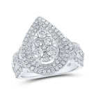 Eternal Radiance 14kt White Gold Diamond Tear Bridal Wedding Engagement Ring - Splendid Jewellery