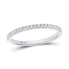 Eternal Radiance: 14kt White Gold Diamond Wedding Band - Splendid Jewellery