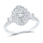 Eternal Radiance 14kt White Gold Oval Diamond Halo Solitaire Bridal Wedding Engagement Ring - Splendid Jewellery