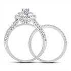 Eternal Radiance 14kt White Gold Round Diamond Bridal Wedding Ring Band Set - Splendid Jewellery