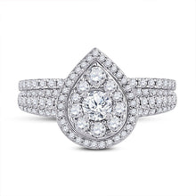 Load image into Gallery viewer, Eternal Radiance 14kt White Gold Round Diamond Bridal Wedding Ring Band Set - Splendid Jewellery