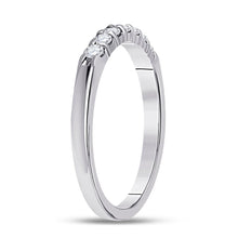 Load image into Gallery viewer, Eternal Sparkle: 14kt White Gold Round Diamond Wedding Band - Splendid Jewellery