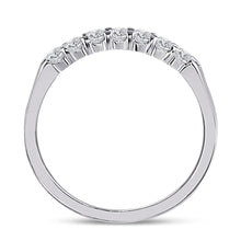 Load image into Gallery viewer, Eternal Sparkle: 14kt White Gold Round Diamond Wedding Band - Splendid Jewellery