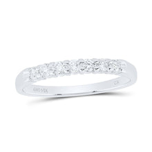 Load image into Gallery viewer, Eternal Sparkle: 14kt White Gold Round Diamond Wedding Band - Splendid Jewellery