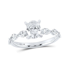 Load image into Gallery viewer, Eternal Splendor 14kt White Gold Oval Diamond Solitaire Bridal Wedding Engagement Ring - Splendid Jewellery