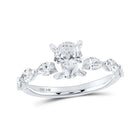 Eternal Splendor 14kt White Gold Oval Diamond Solitaire Bridal Wedding Engagement Ring - Splendid Jewellery