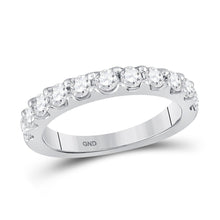 Load image into Gallery viewer, Eternity Brilliance | 14kt White Gold Womens Round Diamond Wedding Single Row Band 7/8 Cttw - Splendid Jewellery