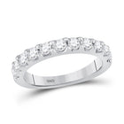Eternity Brilliance | 14kt White Gold Womens Round Diamond Wedding Single Row Band 7/8 Cttw - Splendid Jewellery