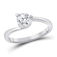 Load image into Gallery viewer, Eternity's Embrace | 14kt White Gold Womens Round Diamond Solitaire Bridal Wedding Engagement Ring 3/4 Cttw - Splendid Jewellery
