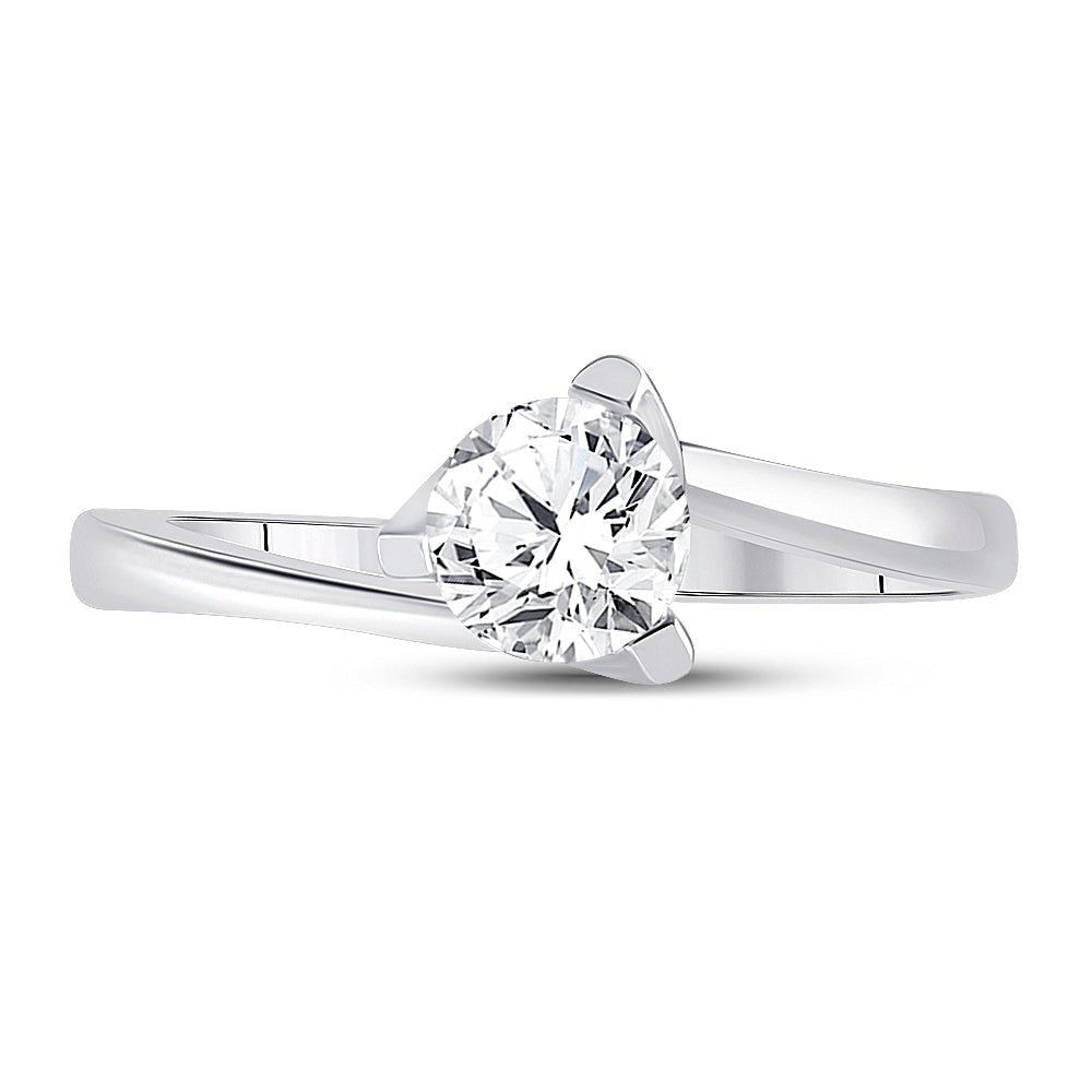 Eternity's Embrace | 14kt White Gold Womens Round Diamond Solitaire Bridal Wedding Engagement Ring 3/4 Cttw - Splendid Jewellery