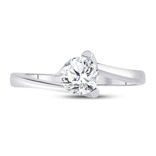 Load image into Gallery viewer, Eternity's Embrace | 14kt White Gold Womens Round Diamond Solitaire Bridal Wedding Engagement Ring 3/4 Cttw - Splendid Jewellery
