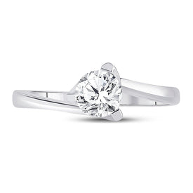 Eternity's Embrace | 14kt White Gold Womens Round Diamond Solitaire Bridal Wedding Engagement Ring 3/4 Cttw - Splendid Jewellery