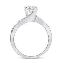 Load image into Gallery viewer, Eternity's Embrace | 14kt White Gold Womens Round Diamond Solitaire Bridal Wedding Engagement Ring 3/4 Cttw - Splendid Jewellery