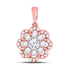 Ethereal Blossom Diamond Pendant Top View from Splendid Jewellery