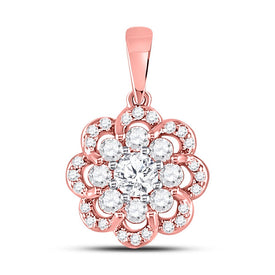 Ethereal Blossom Diamond Pendant Top View from Splendid Jewellery