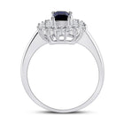 Ethereal Blue Sapphire Solitaire Ring Side 2 view from the 10Kt White Gold Womens Emerald Lab Created Blue Sapphire Solitaire Ring 1 1 3 Cttwpin205367 collection by Splendid Jewellery