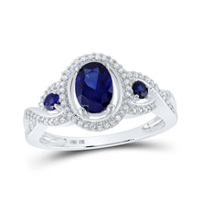 Load image into Gallery viewer, Ethereal Blue Sapphire Trillium Ring - Splendid Jewellery
