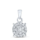 Ethereal Brilliance Diamond Cluster Pendant - Splendid Jewellery