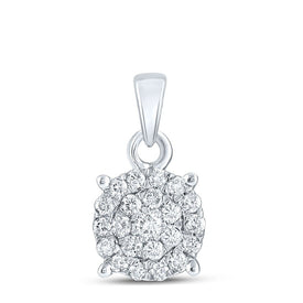Ethereal Brilliance Diamond Cluster Pendant - Splendid Jewellery