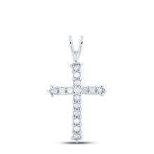Load image into Gallery viewer, Ethereal Brilliance Diamond Cross Pendant  Top View from Splendid Jewellery